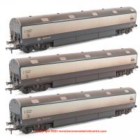 9625 Heljan Newton Chambers Car Transporter Pack - BR Blue and Grey - E96288 E96289 E96293 - weathered